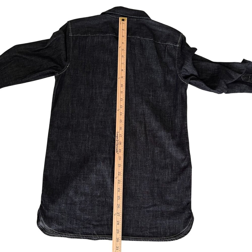 Lauren Ralph Lauren Denim Lace-Up Tunic Shirt XS 100% Cotton Long Sleeve… - Picture 13 of 16